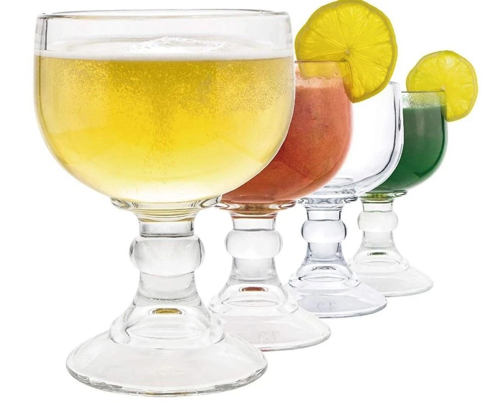 Margarita Glass Set 21.5 Oz - 4 Large Goblets for Cocktails & Coronaritas