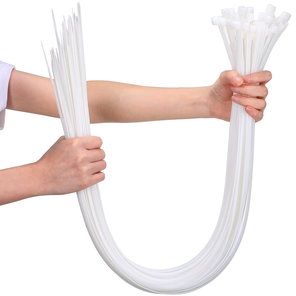 100PCS Heavy Duty 24-Inch Large Cable Zip Ties for Industrial and Wire