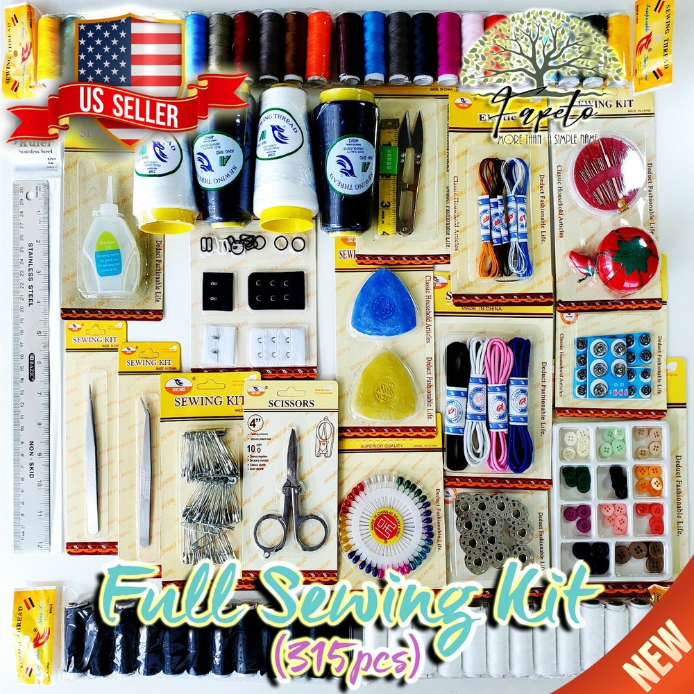 🆕 Affordable Starter XL Set Sewing Kit for Home,Travel, Emergencies & Beginners