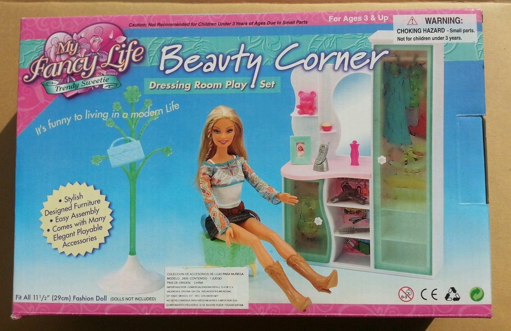 FANCY Life DOLLHOUSE BARBIE FURNITURE BEAUTY CORNER Dressing Closet ROOM PLAYSET
