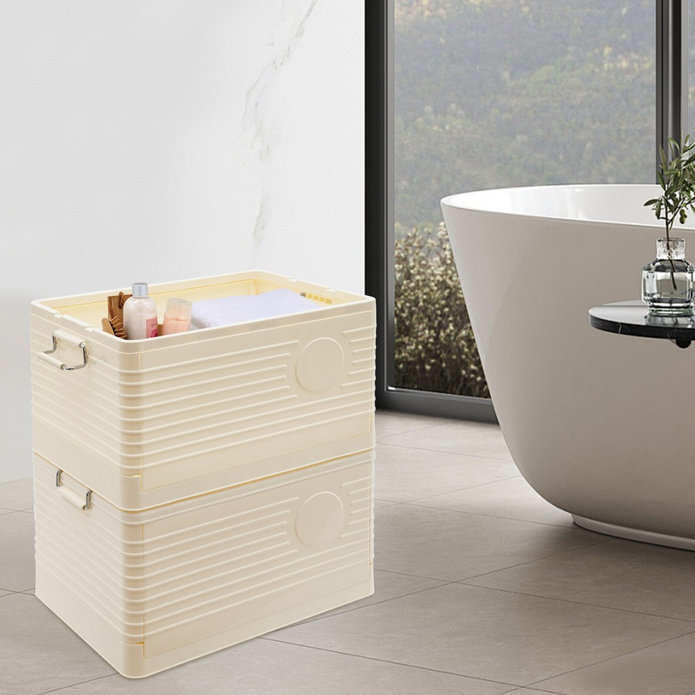 Foldable Stackable Storage Bins for Home Organization