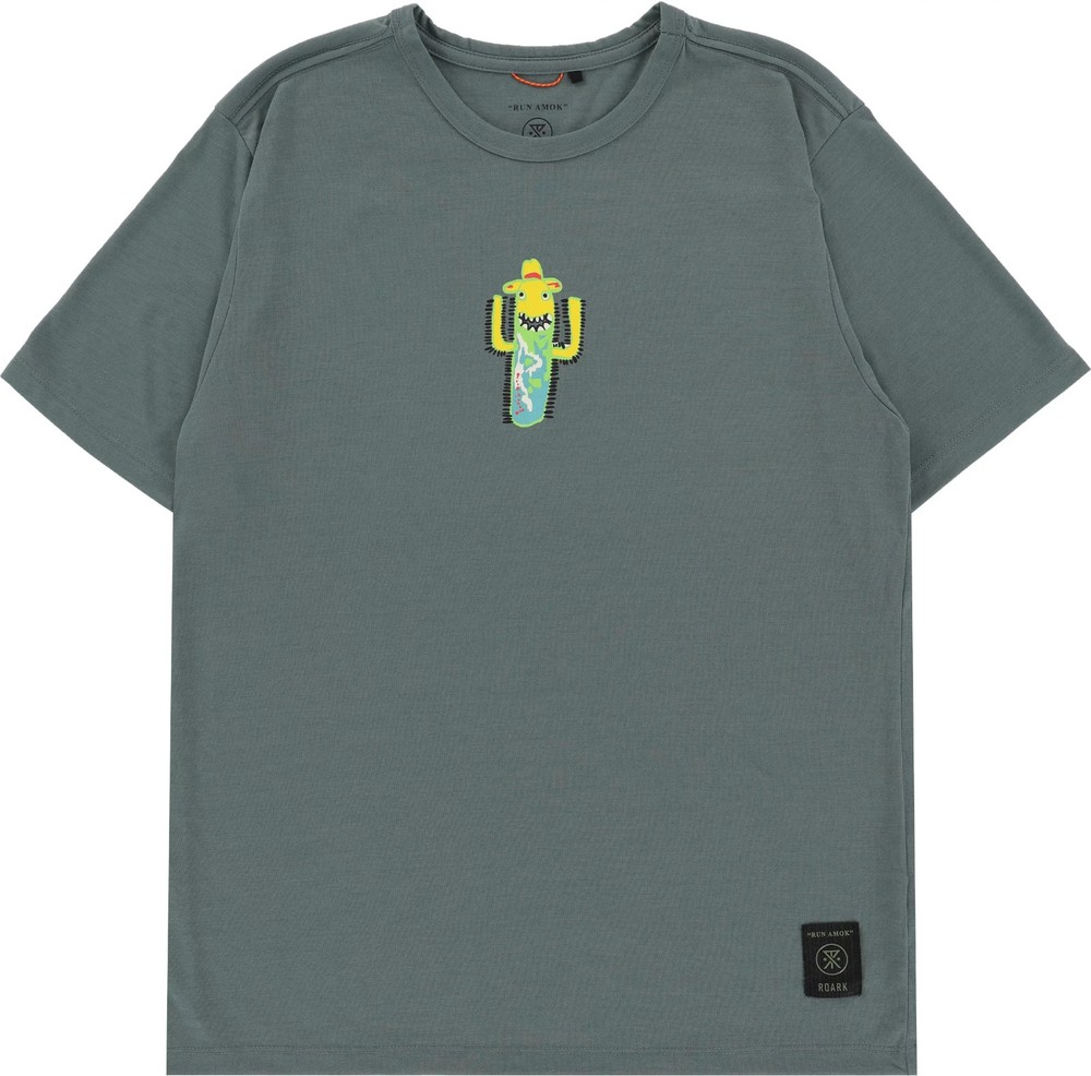 Roark Mathis Men's Run Amok Tee Large Forest S/S Active NEW #5778