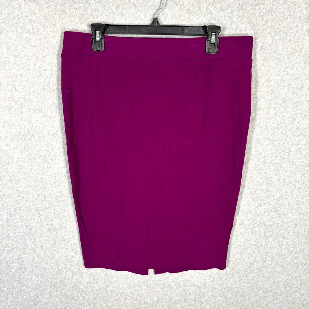 Torrid Skirt 1X Midi Studio Luxe Ponte Pencil Jersey Secretary Fuchsia Career