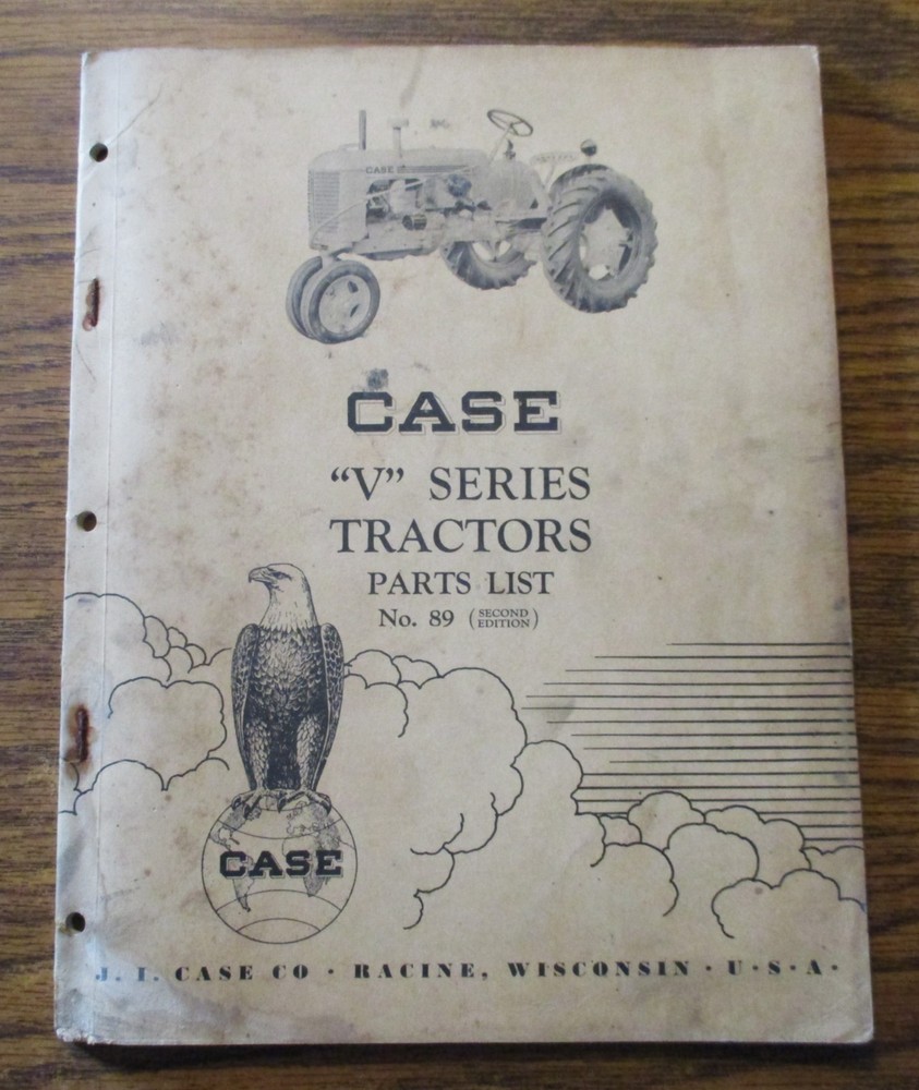 Case V Series VC VI VO Tractor Parts Catalog Manual Book No.89 2nd Ed Abe Eagle