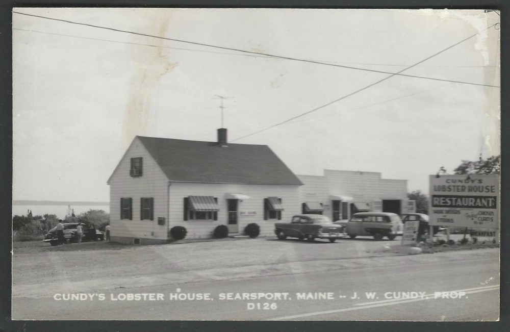 SEARSPORT MAINE  Cundy’s Lobster House RPPC Real Photo Postcard