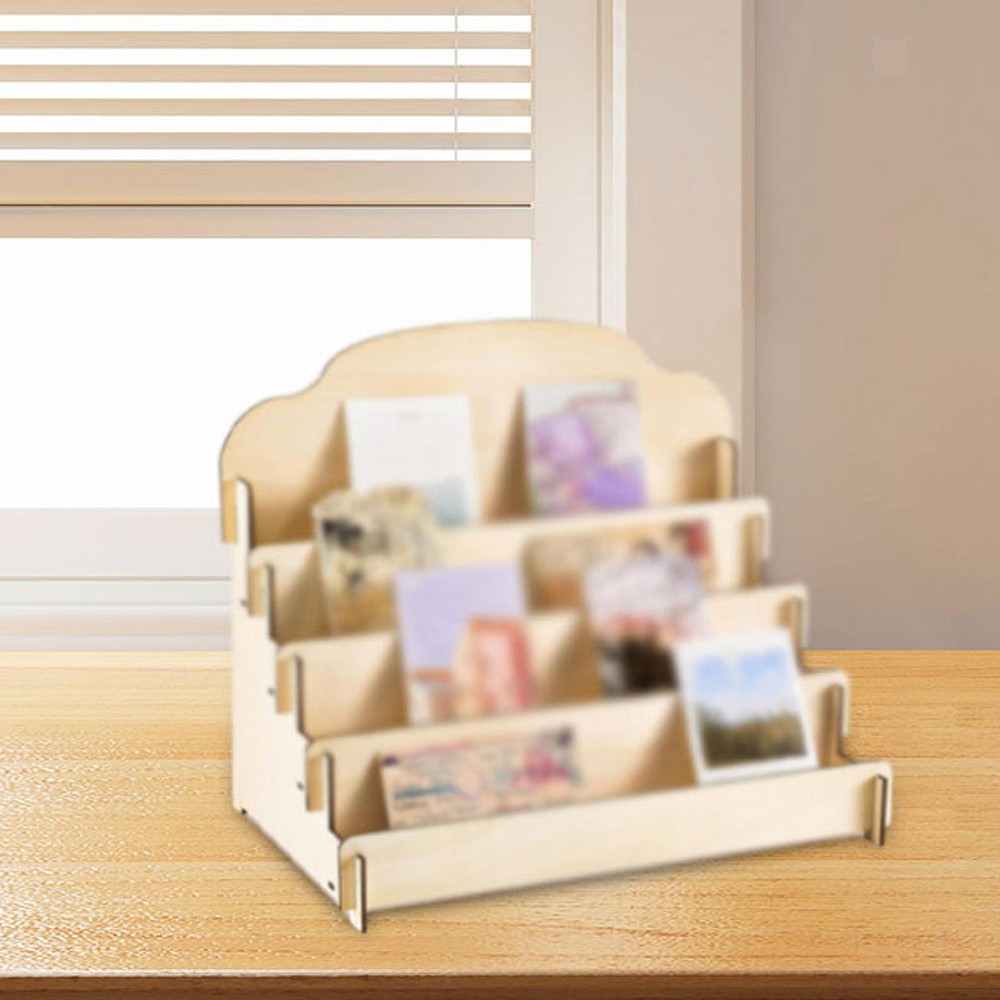 Cards Stand Desktop Storage Rack for Postcards Hair Clips Brochure Holder