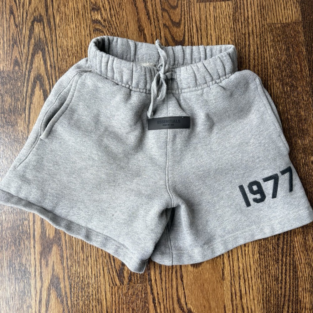 Fear of God Essentials Grey Sweatshorts Kids 1977 Collection