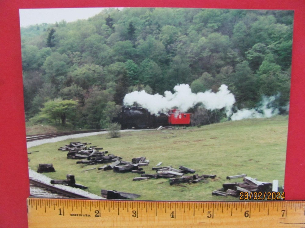 Western Maryland Railroad Shay Locomotive #6 Action Photo (D)