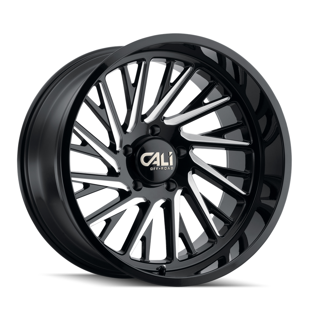 CALI OFF-ROAD PURGE 9114 GLOSS BLACK MILLED 20X12 8-170 -51MM 125.2MM