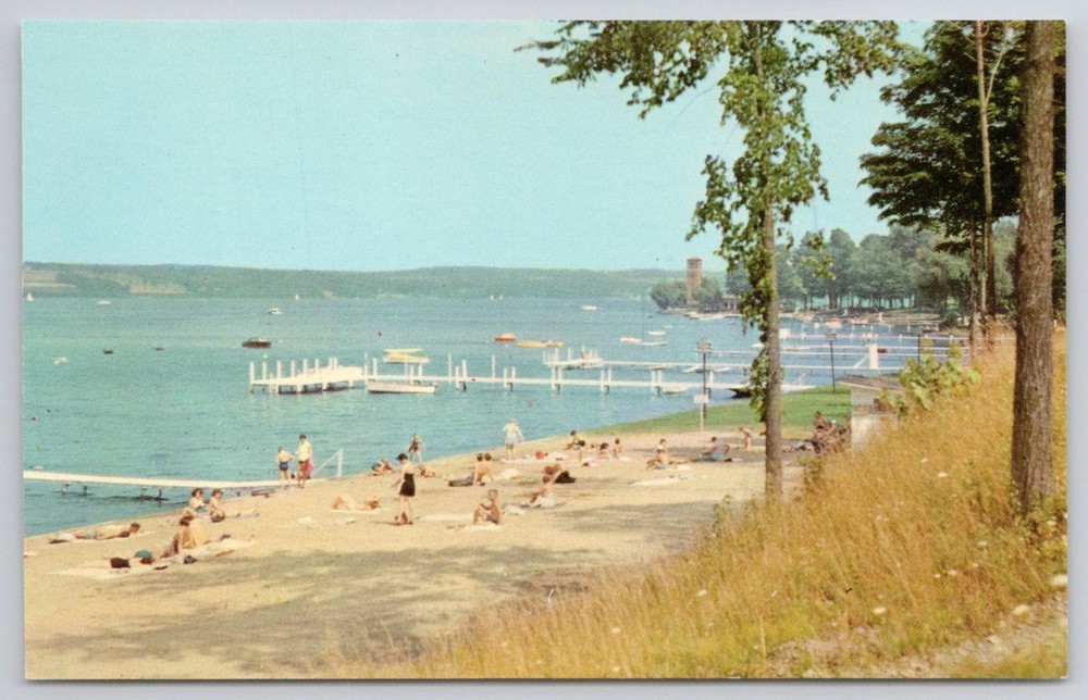 Chautauqua Lake NY North Shore Miller Bell Tower Curteichcolor Postcard