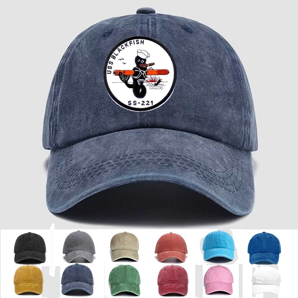 Custom Embroidered Hat SS-221 USS Blackfish, Veteran Cap, Trucker Hat, Gift Idea