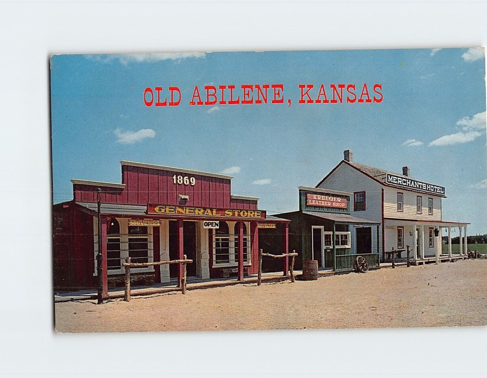 Postcard Old Abilene Kansas USA