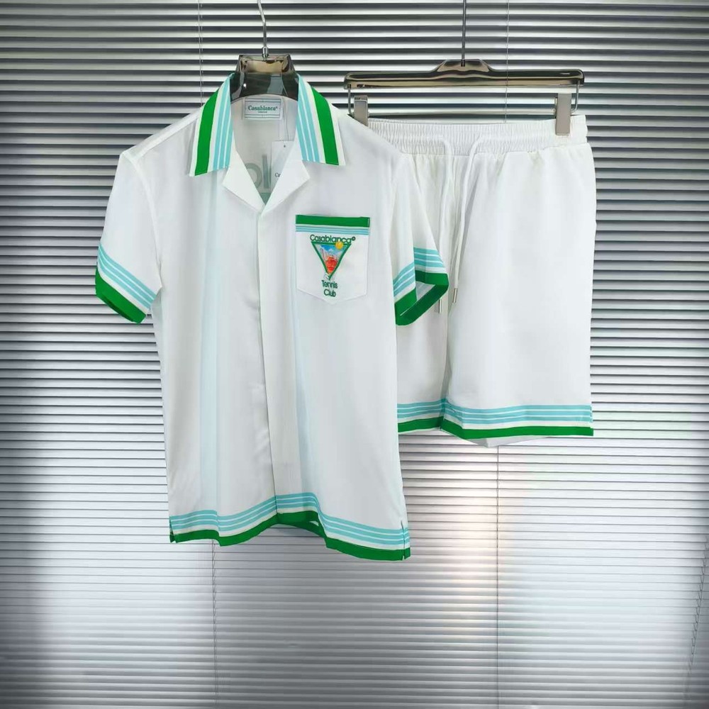 Casablanca high-end vacation shirt shorts, Hawaii beach vacation set