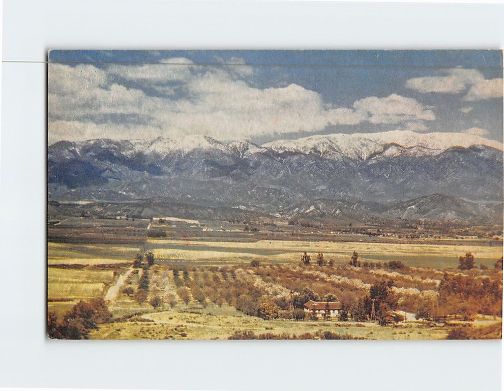 Postcard Mt. San Gorgonio San Bernardino mountain range Southern California USA