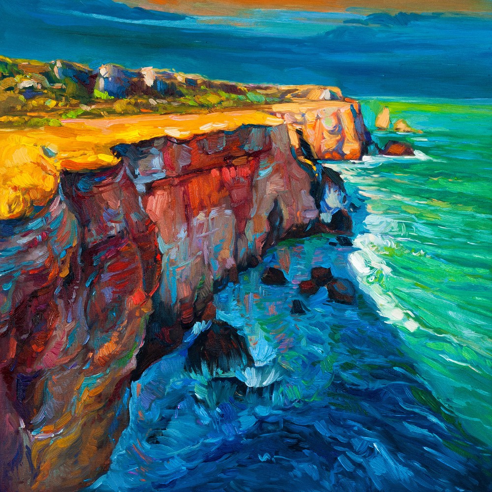 Australia art print painting great ocean road victoria seascape Framed canvas