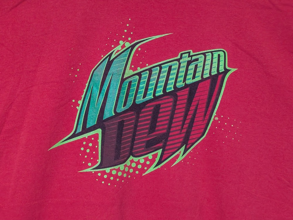 Mountain Dew Men's T-shirt Red Code Red Promo Defective XL #6349