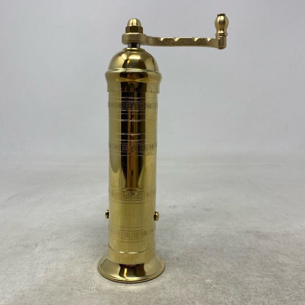 Alexander Home 8-Inch Brass Greek Pepper Mill Grinder