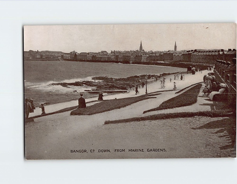 Postcard Bangor County Down from Marine Gardens Northern Ireland