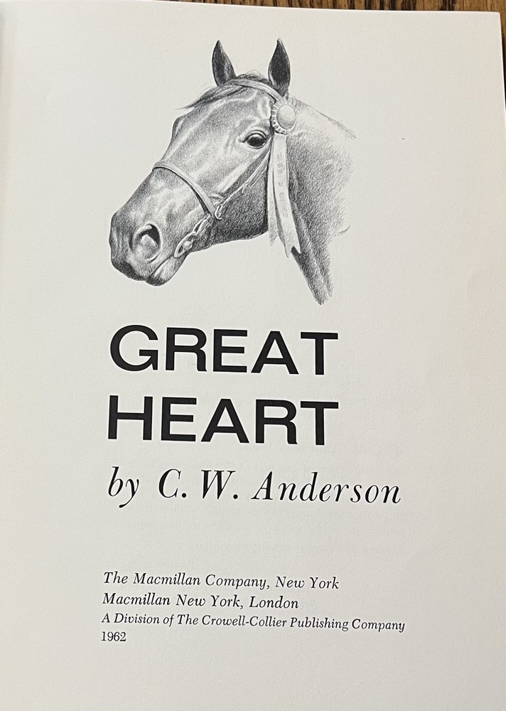 GREAT HEART : by C. W. Anderson : horse : vintage