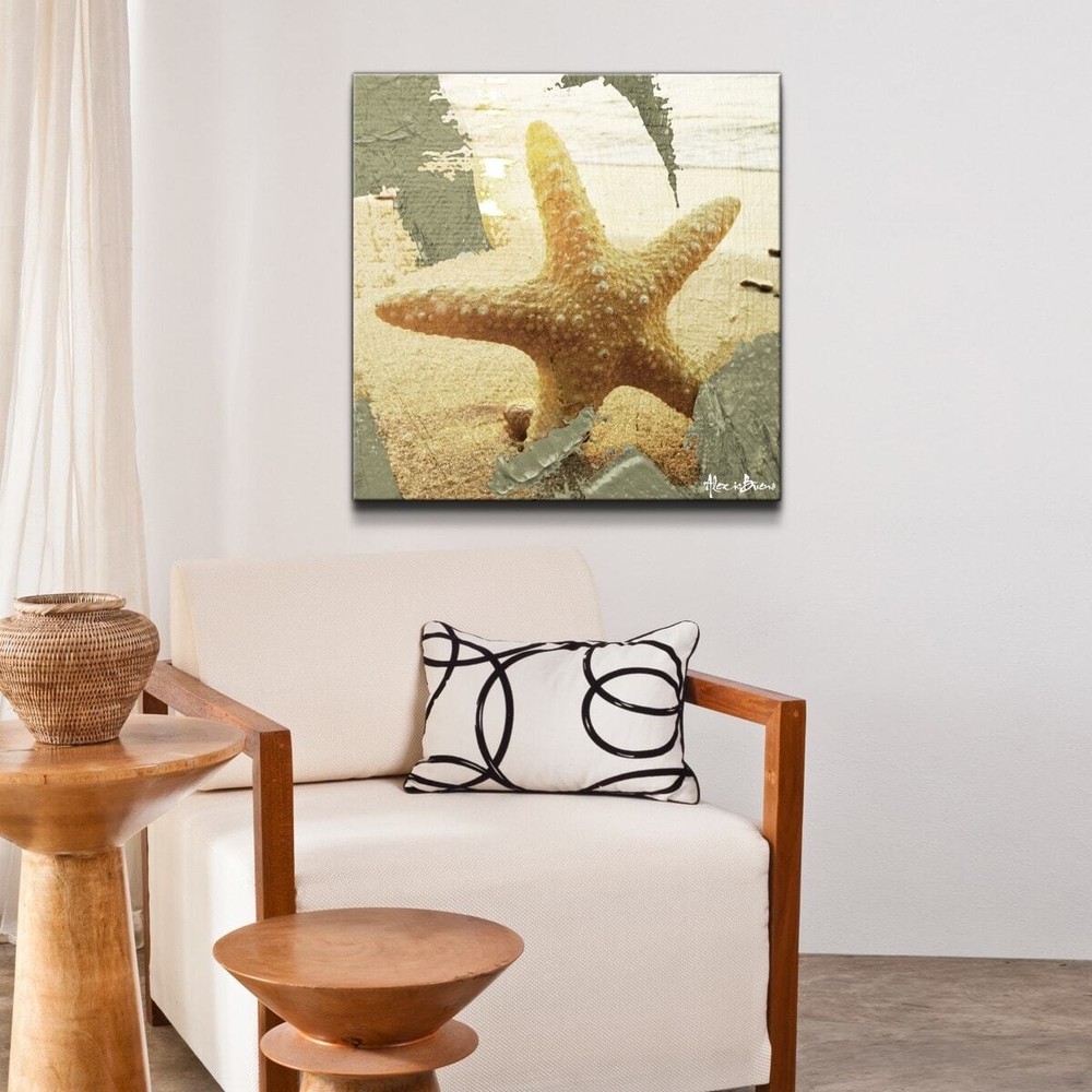 Star Struck Bird Canvas Wall Art 18x18 Ready to Hang