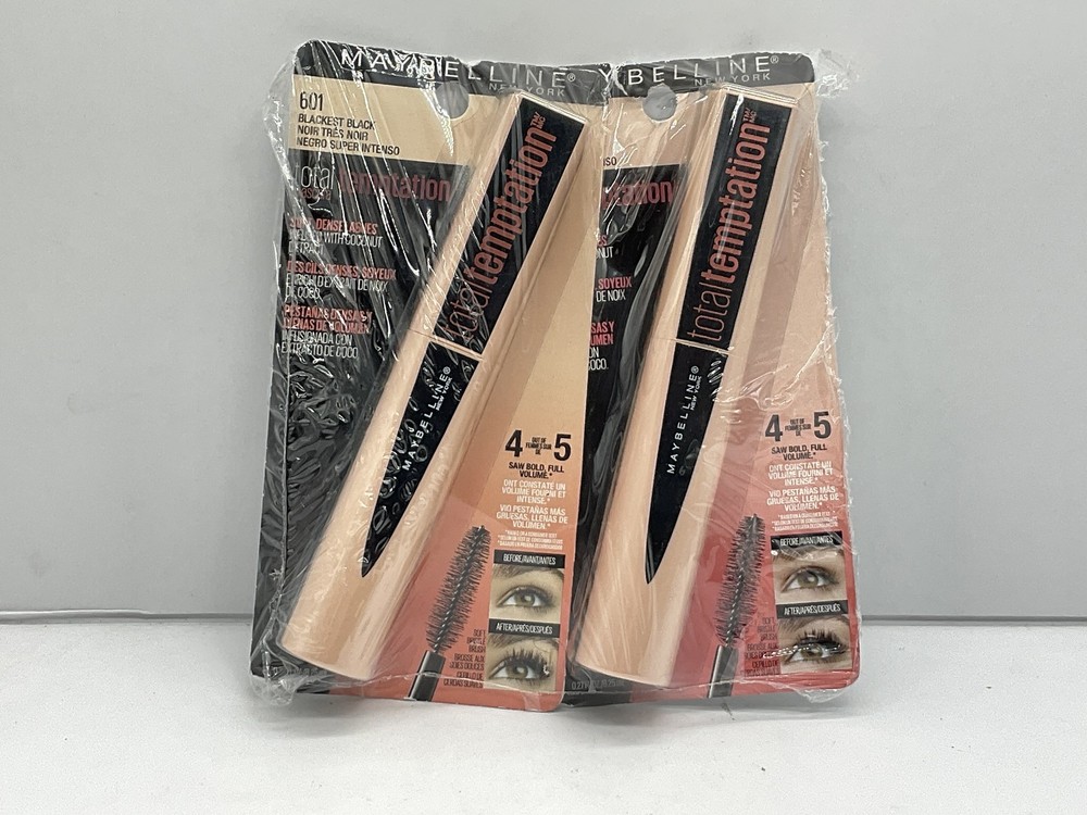 Maybelline Total Temptation Mascara 2-Pack in Blackest Black 601  