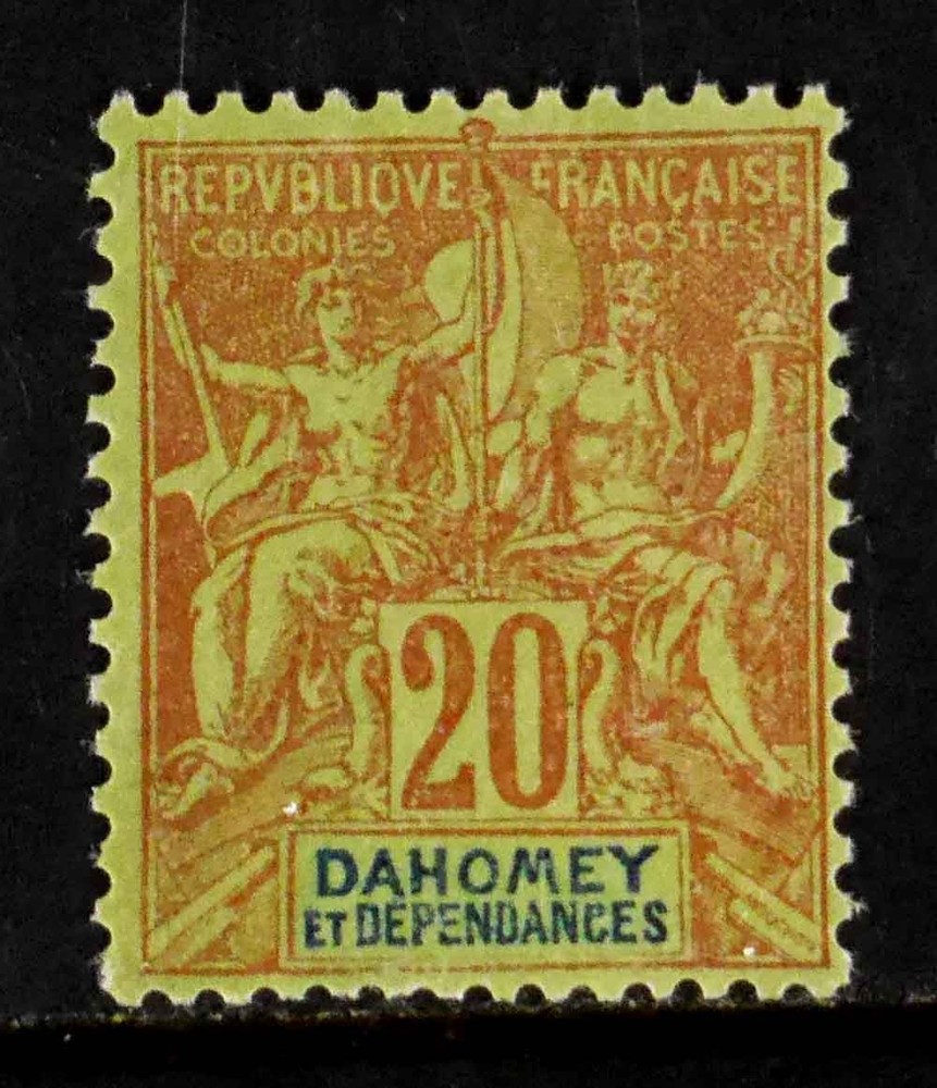 Dahomey, France: 1904 Classic Era Stamp Unused Scott #7 Sound