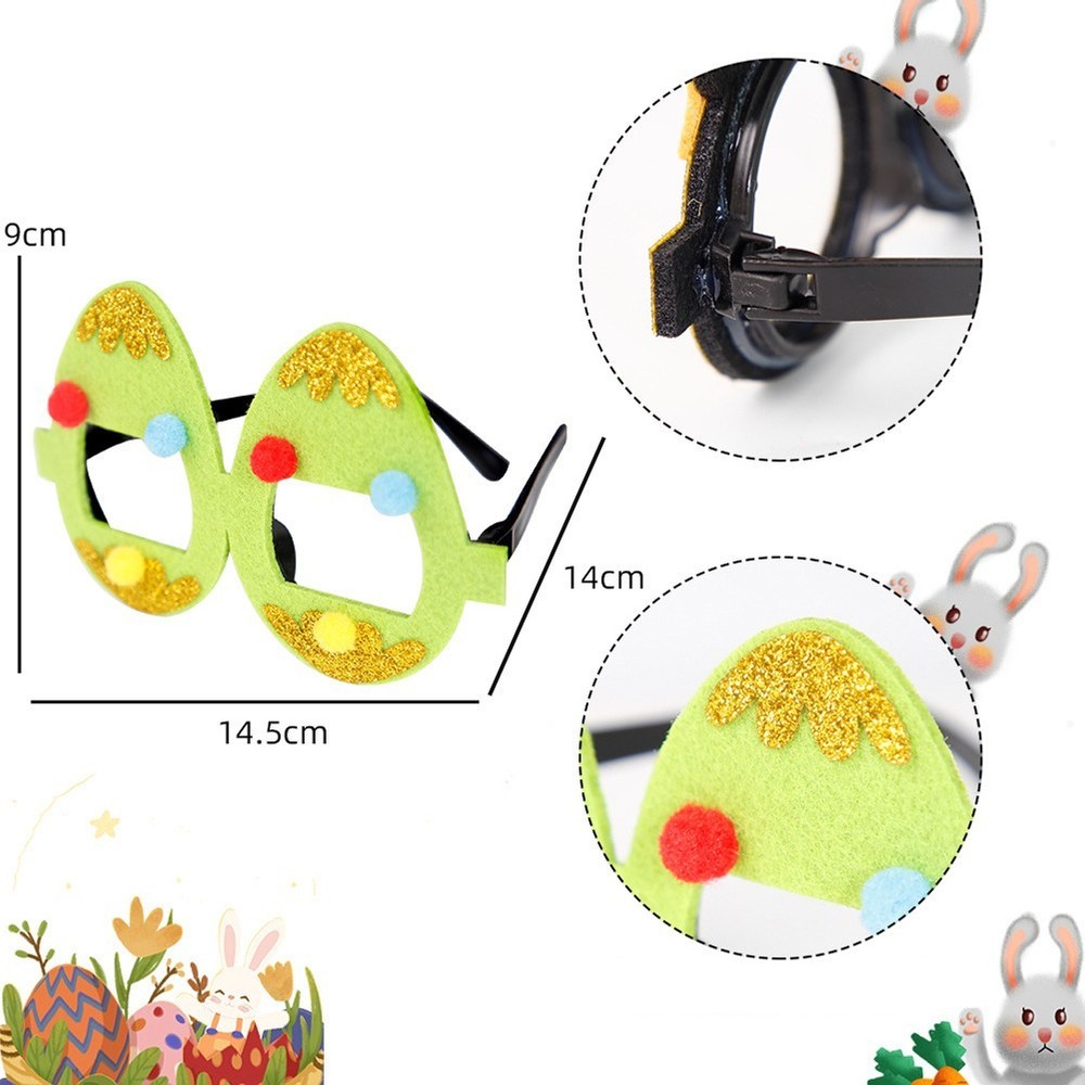Festive Decorative Glasses with Adorable Bunny Ears for Holiday Celebrations