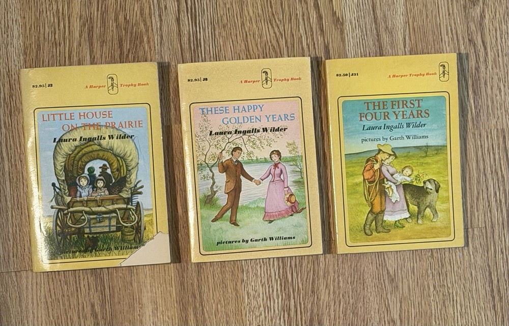 Vintage Little House Laura Ingalls Wilder Lot 3 PB Harper Trophy J2 J8 J31