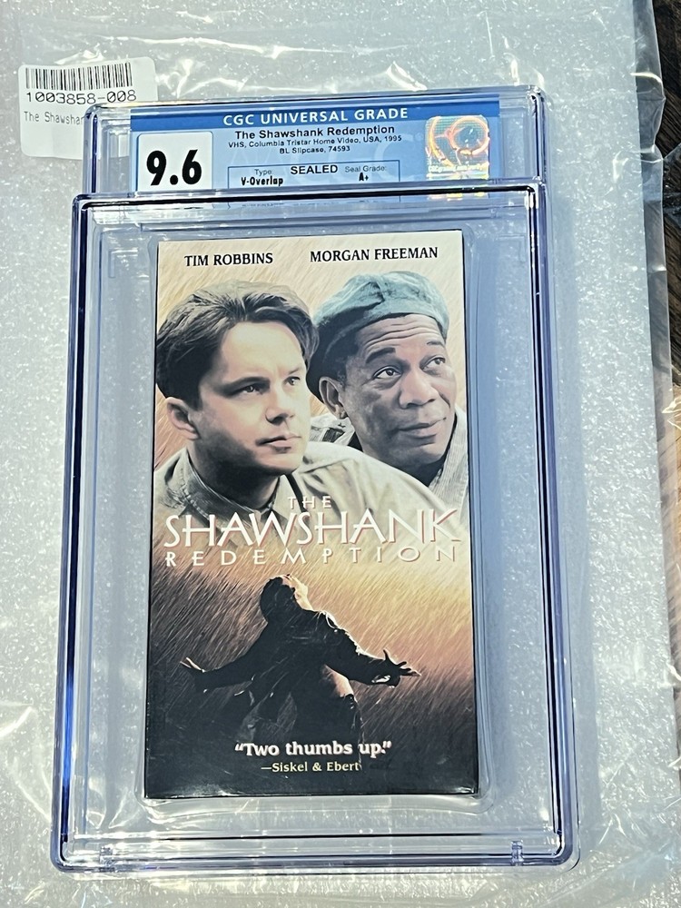 The Shawshank Redemption VHS Sealed Graded CGC 9.6 A+ Seal First pressing 1995