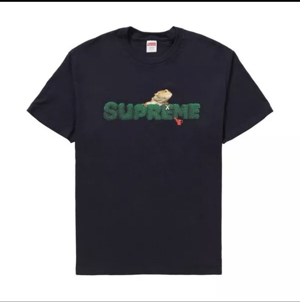 Supreme Lizard Tee Black Size Medium SS20 Brand New Authentic Never Worn