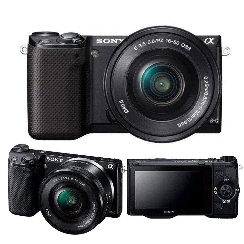 Sony Alpha NEX-5R 16.1 MP Mirrorless Digital Camera with 16-50mm Lens Black