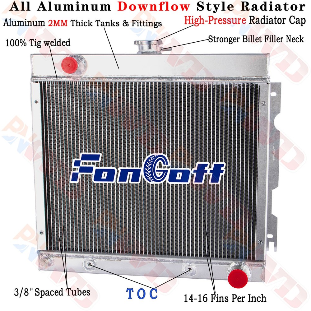 3 Row Aluminum Radiator For Dodge Dart Plymouth Duster Valiant 5.2L V8 1970-1972