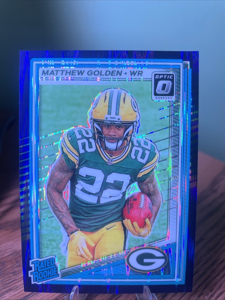 2025 Panini Donruss Optic - Rated Rookie Matthew Golden #205 Purple Shock Prizm