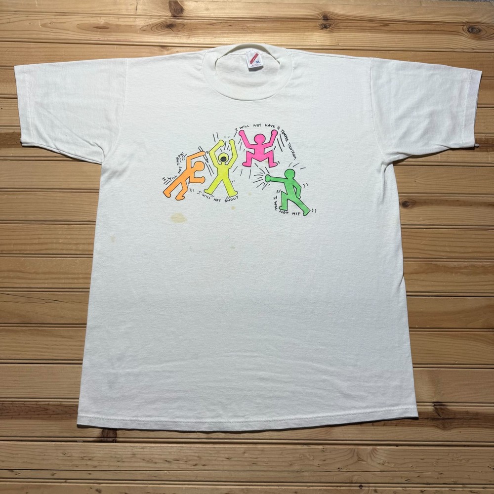 Vintage 90s Because I Am The Teacher Harring Style Art Graphic T-Shirt - XL