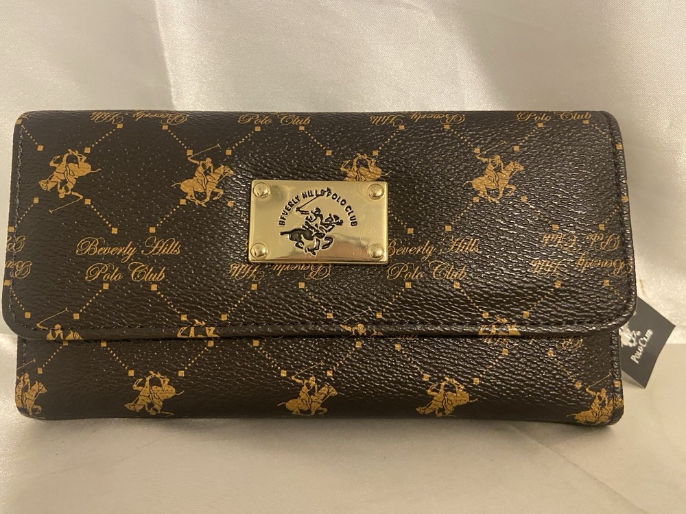 Beverly Hills polo club women’s brown wallet new WB27VANBN
