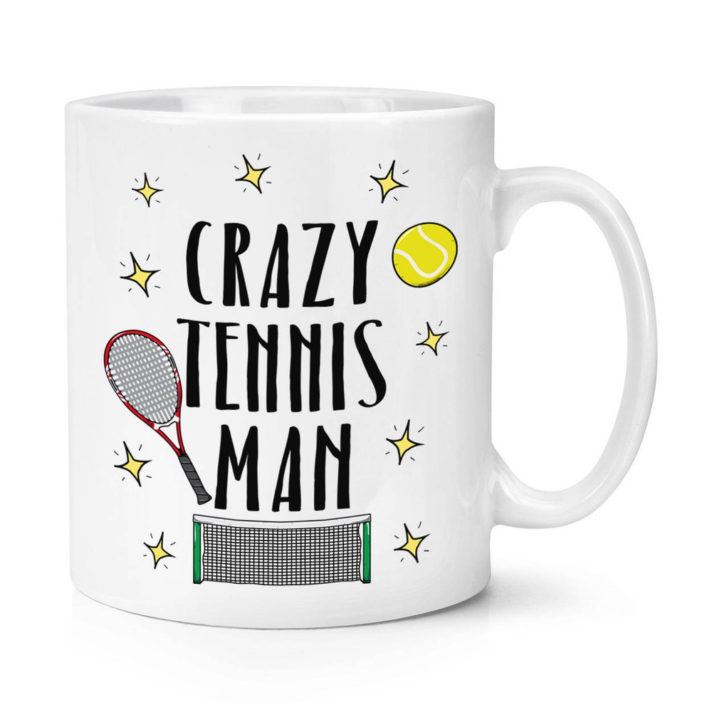 Crazy Tennis Man Insulated Coffee Mug for Hot Drinks  