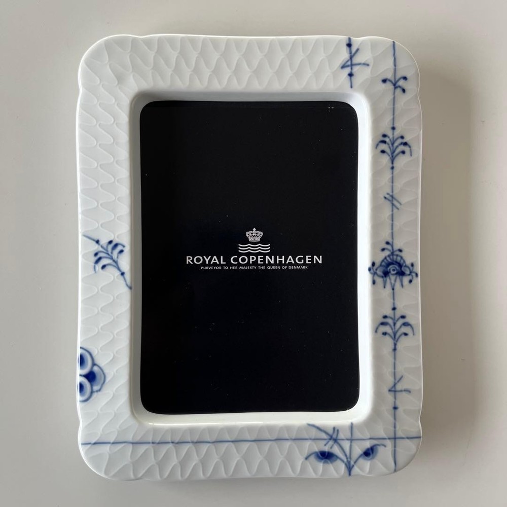Royal Copenhagen Blue Palmette Photo Frame Made in Denmark Used