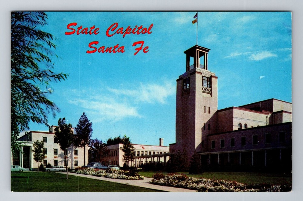 Santa Fe NM-New Mexico, State Capitol, Antique Vintage Souvenir Postcard