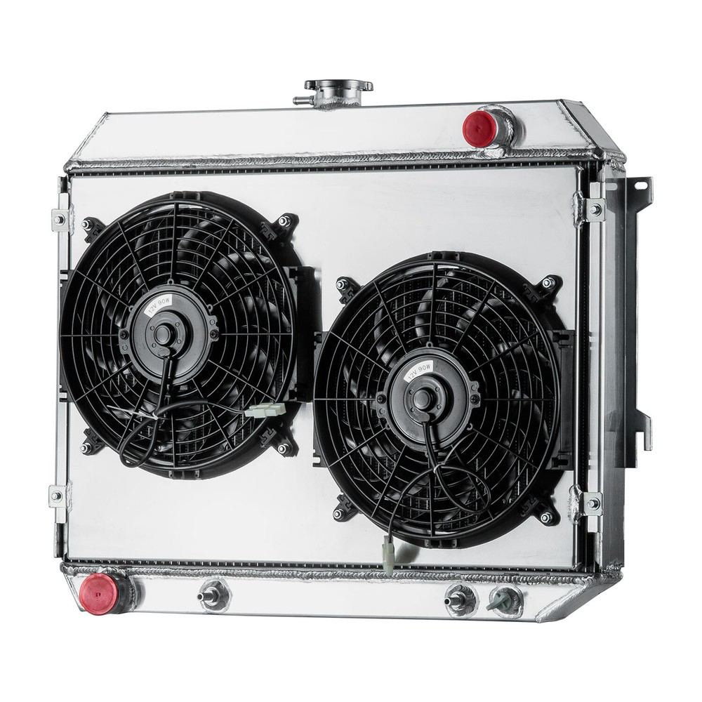 3 Row Aluminum Radiator&Shroud Fan For 1968-73 Dodge Charger Challenger Plymouth