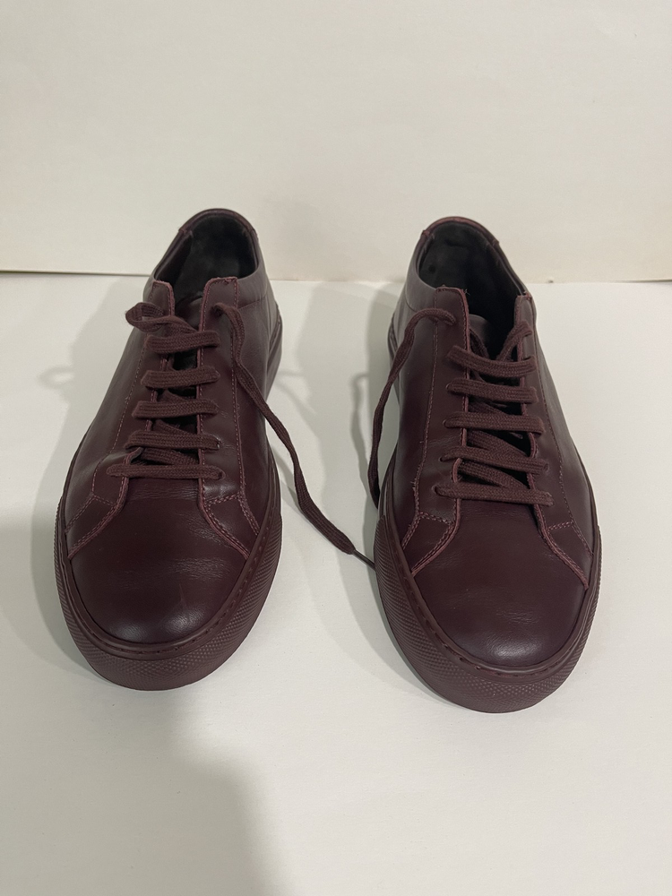 Common Projects Original Achilles Low Dark Red Burgundy Leather Sz 39.-image