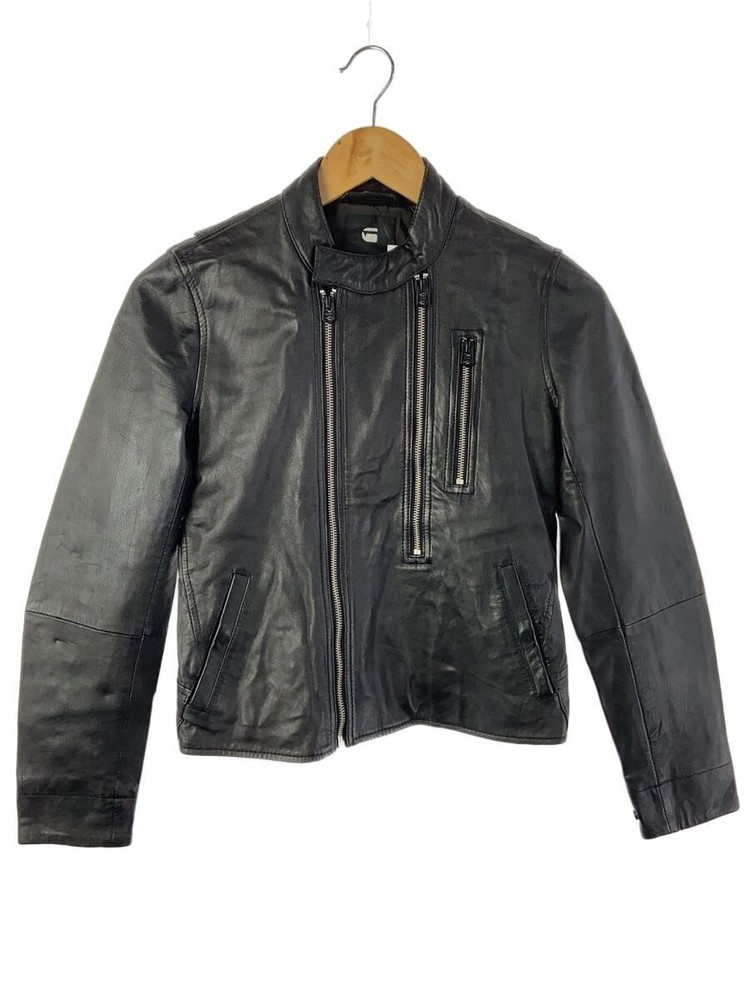G-Star Raw Single Rider Jacket/Xs/Sheep Leather/Blk// 51801