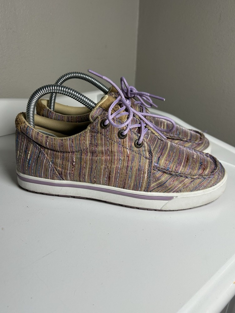 Twisted X Boots Women's Size 6 Boat Shoes Pink Comfort Walking