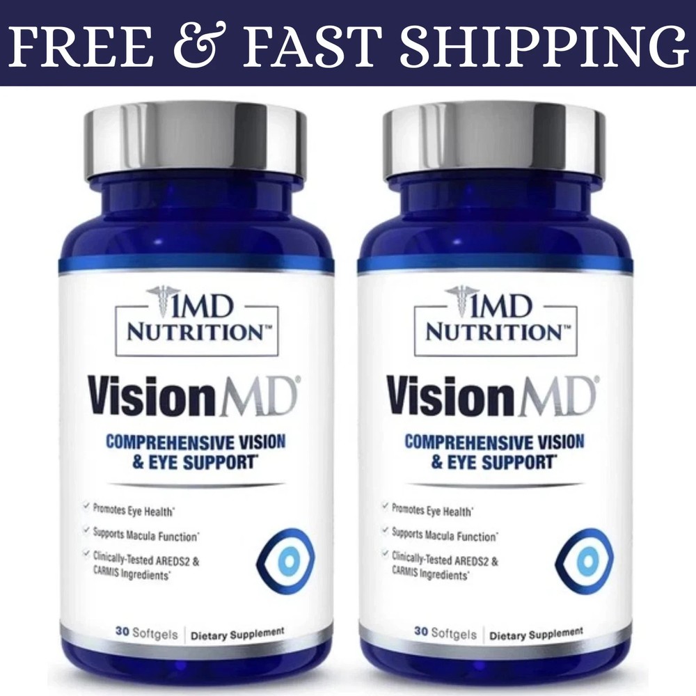 2 pack MD Nutrition Vision MD Eye Vitamin CARMIS - Eye Supplement 30 Softgels