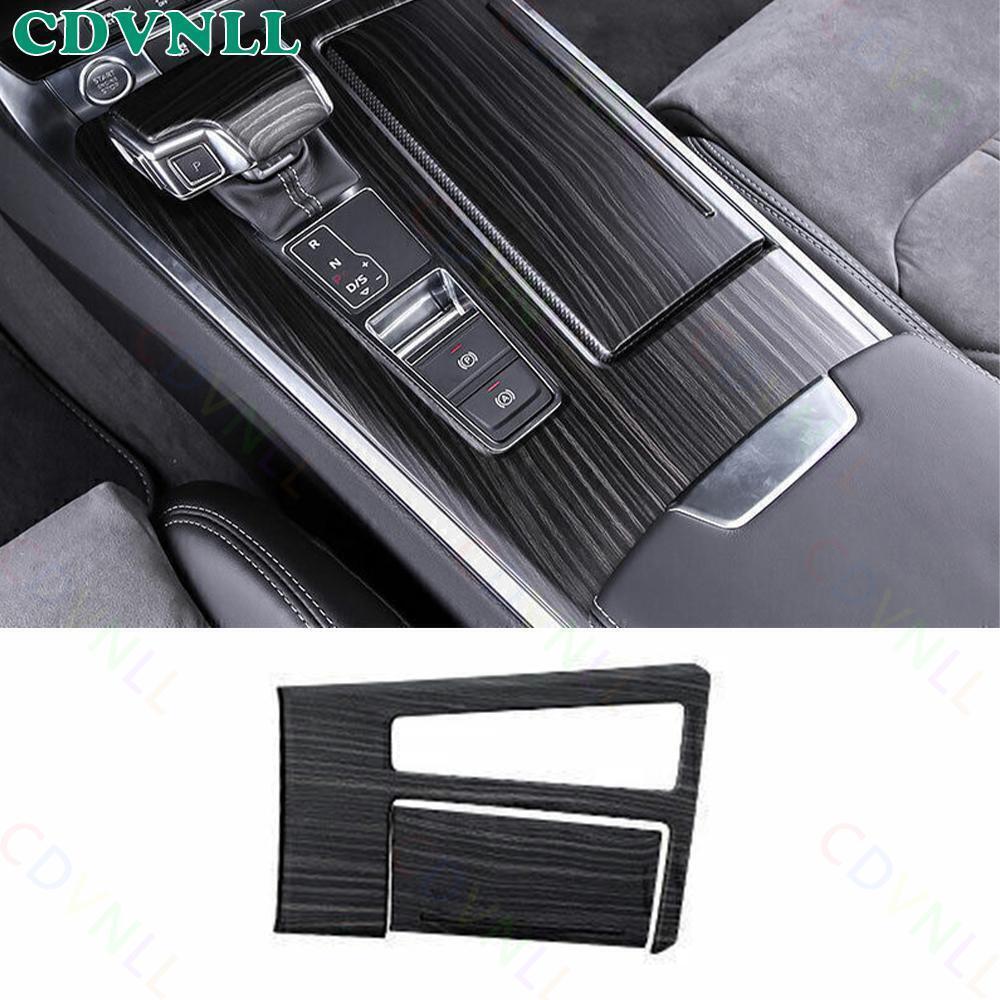 For Audi A6 A7 S6 S7 2019-2023 Black Wood Grain Central Console Gear Shift Panel