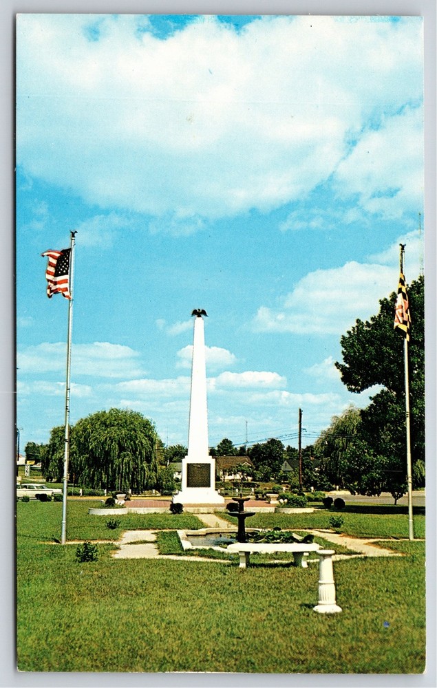 Salisbury Maryland~War Memorial Of Wicomico County @ North Blvd~Vintage Postcard