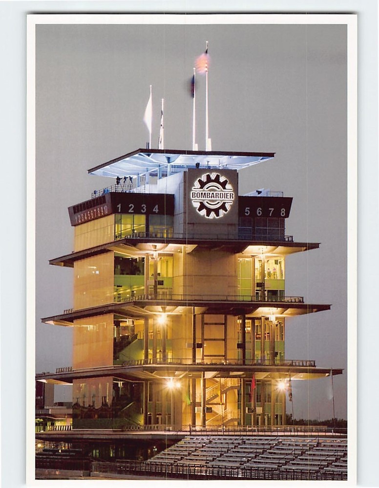 Postcard Bombardier Pagoda Indianapolis Motor Speedway Indiana USA