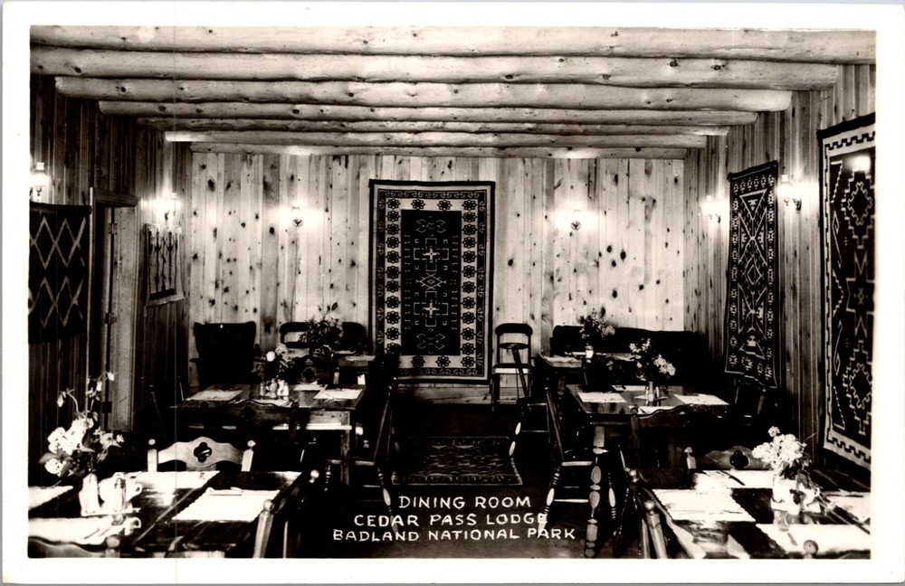 Dining Room Cedar Pass Lodge Badlands National Park RPPC South Dakota