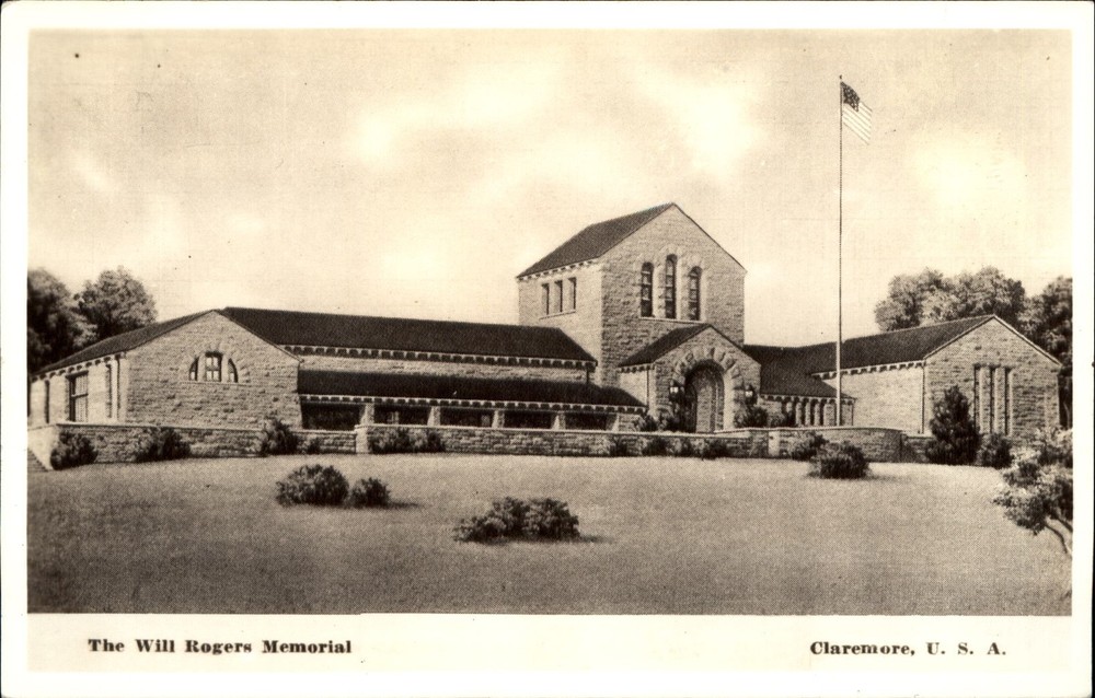 RPPC Will Rogers Memorial ~ Claremore Oklahoma OK ~ DOPS 1930s
