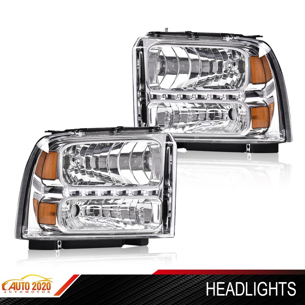 Headlights lamps Left & Right Pair Fit For 2005-2007 Ford Super Duty Truck