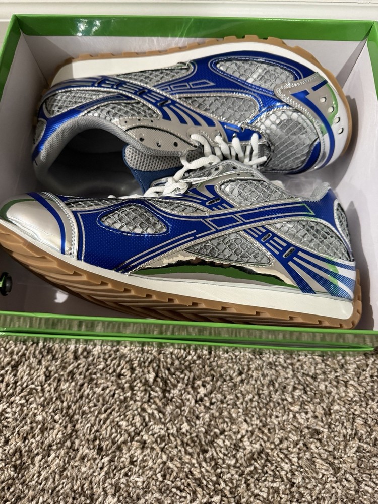 Bottega Veneta Orbit Sneakers Silver/blue Size 8.5 comes with box